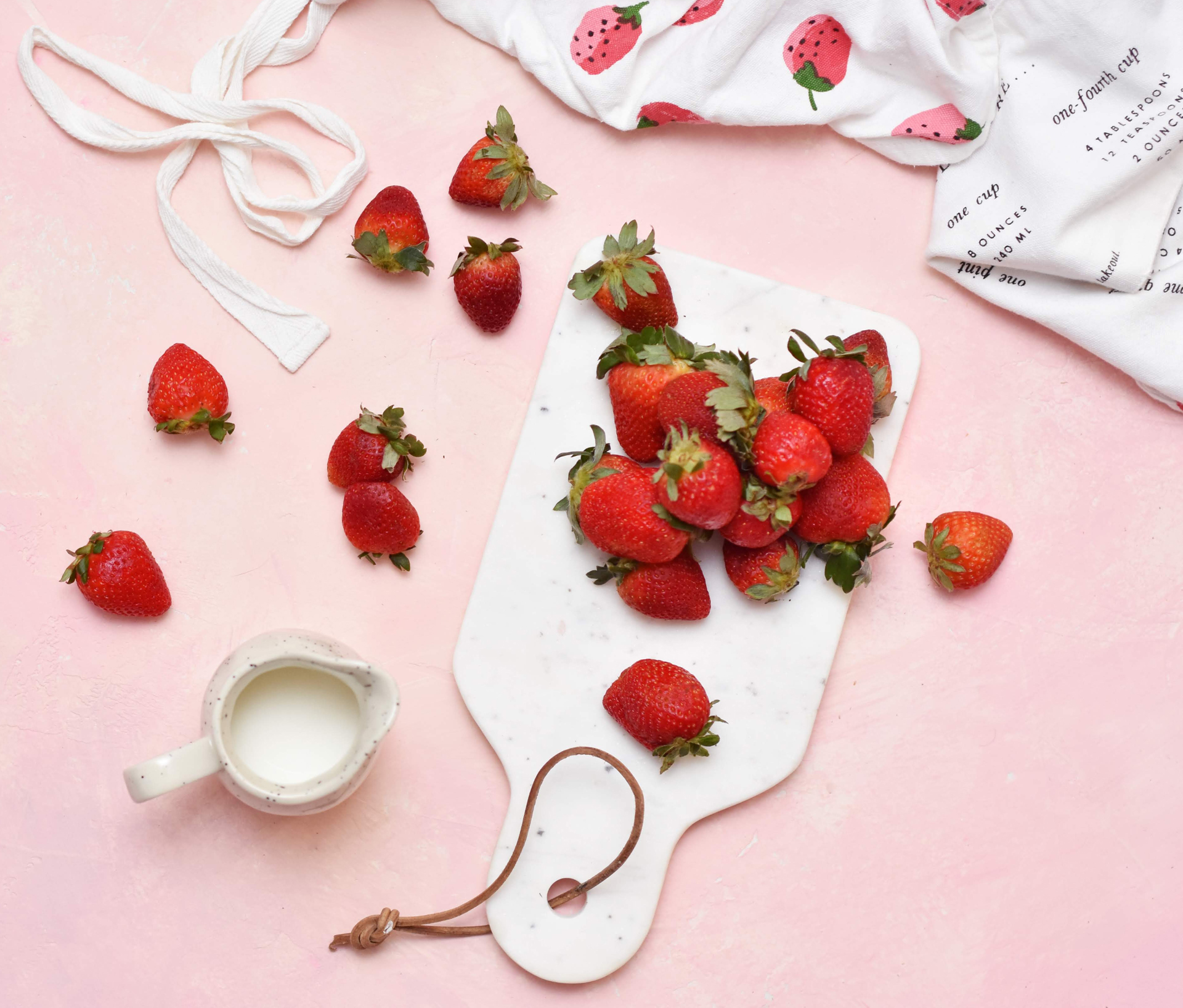 fresas en tabla de picar