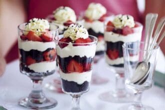 Verrine de cheesecake y moras