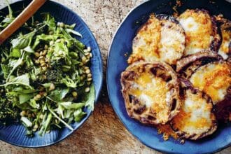 Berenjenas a la plancha con mozzarella