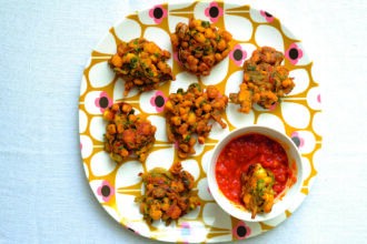 Bhaji de maíz y paneer