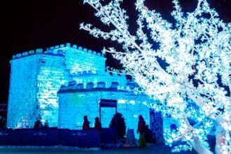 Fiesta de nieve en el Carnaval de Invierno de Quebec
