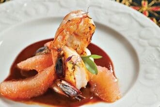 Camarones con salsa de tamarindo
