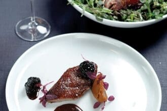 Pato rostizado con cognac