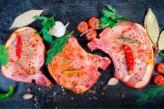 Receta de lomo de cerdo con pipián y vegetales glaseados