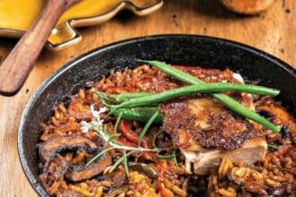 Arroz meloso con lechón