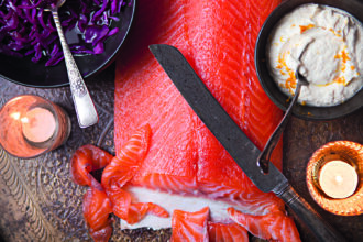 Salmón de Navidad con especias
