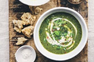 Green Soup Quinoa con chícharos