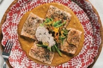 Trucha salmonada con xanducata de fiesta