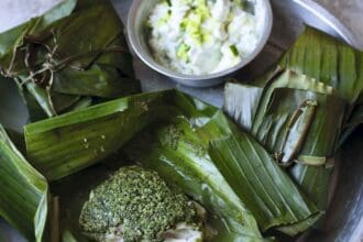Bacalao horneado con costra de coco