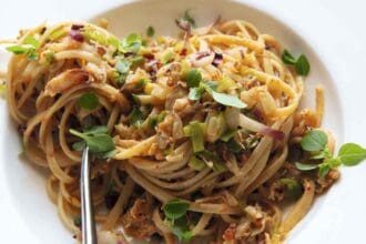 Linguini de cangrejo
