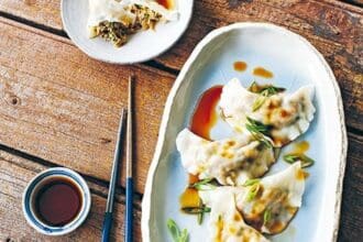 Dumplings de kimchi al vapor