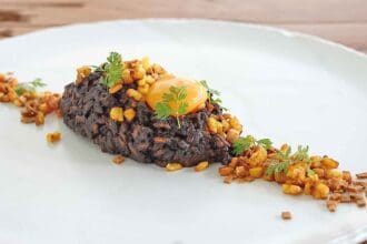 Risotto de mole negro al estilo de Ana Martorell