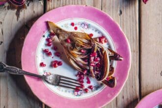 Radicchio rostizado con granada