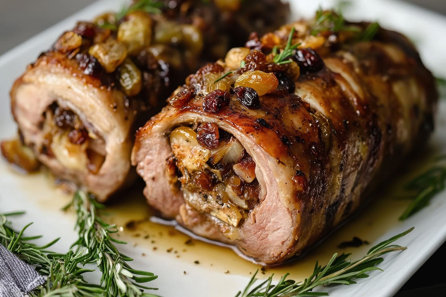 lomo de cerdo cena de año nuevo