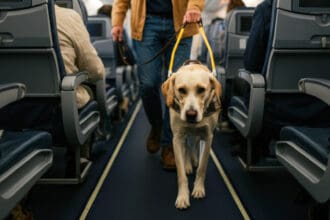 ¿Qué necesito para viajar con perros guía y de apoyo emocional?