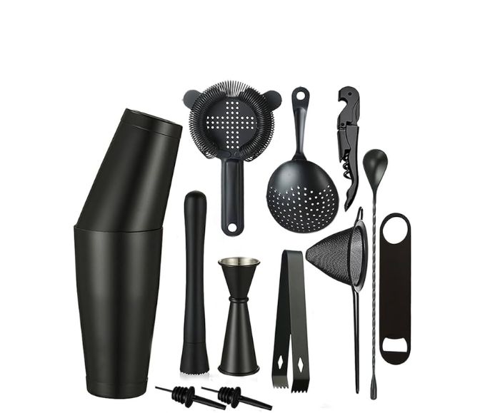 Kit Bartender 13‑Piezas (Boston + accesorios)