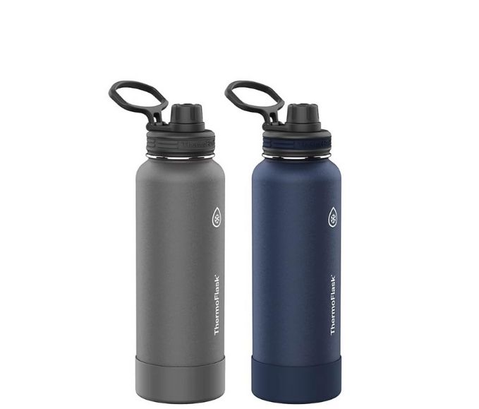 ThermoFlask paquete de 2 botellas de agua de acero inoxidable de 1.18 litros