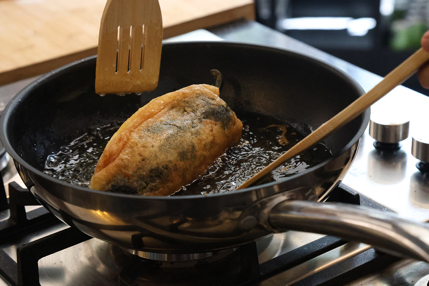 Chile en nogada capeado