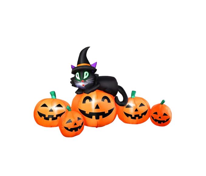 Calabaza inflable de Halloween con luces LED (1.5 m)