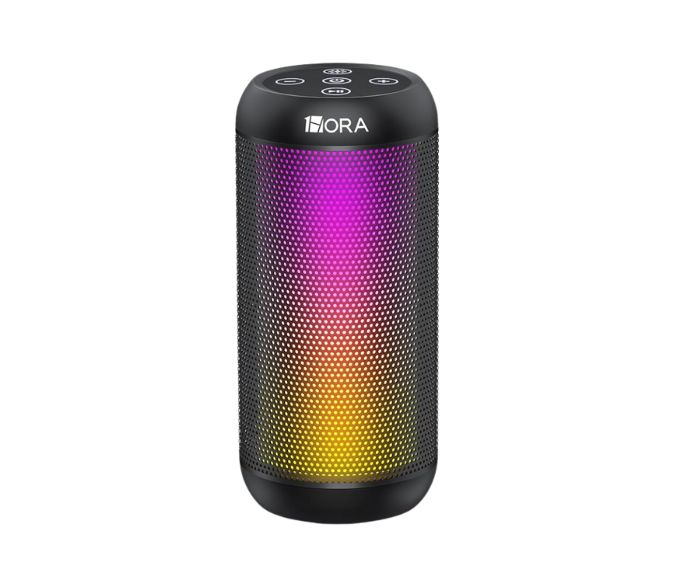 Bocina Bluetooth portátil con luces ambientales