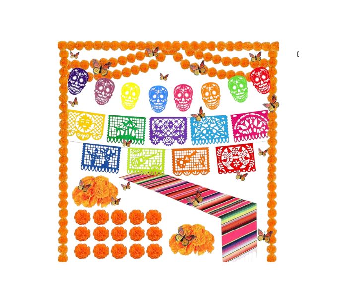 Coneatness Juego de 94 Piezas Decoración Día de Muertos