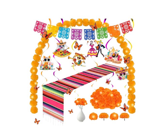 Juego de 70 Piezas Decoración para Ofrenda Día de Muertos
