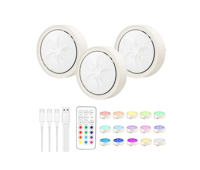 Luces LED RGB cálidas con control remoto