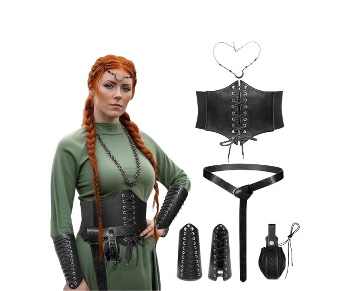 Women Viking Costume Accessories Set