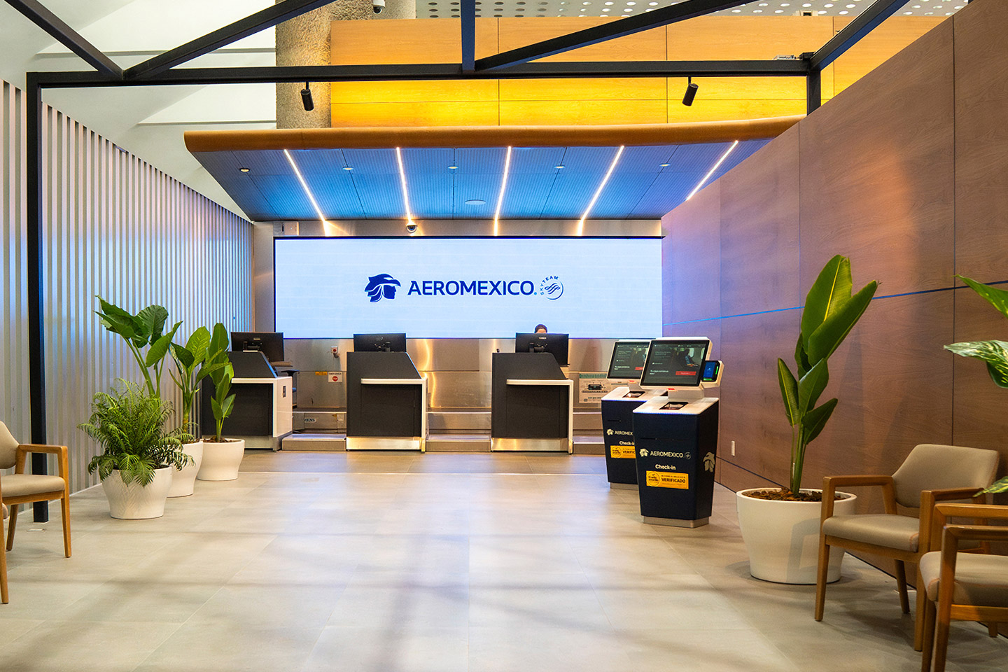 Nueva área de check-in de Aeroméxico