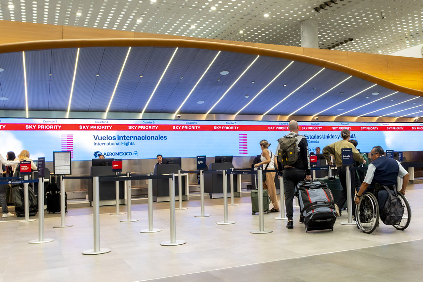 Nueva área de check-in de Aeroméxico