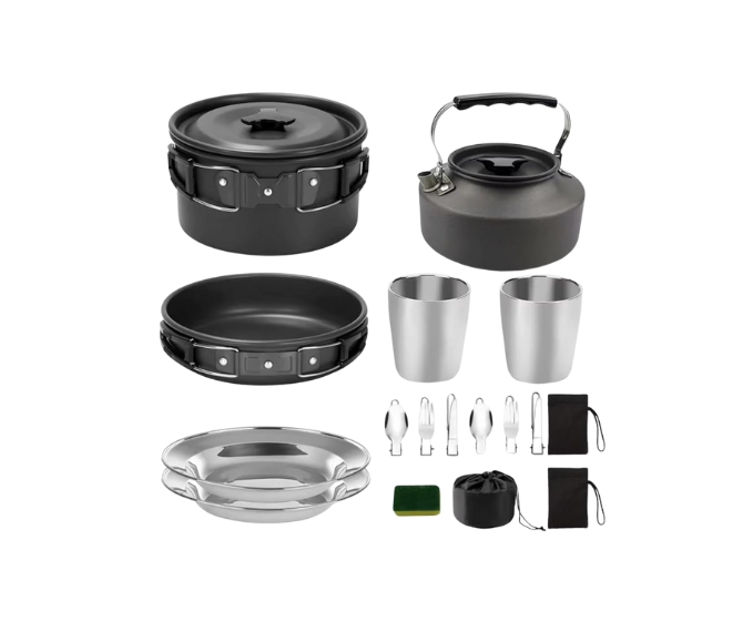 BLUEDREAMER Juego de Utensilios Portátiles de Cocina para Acampar