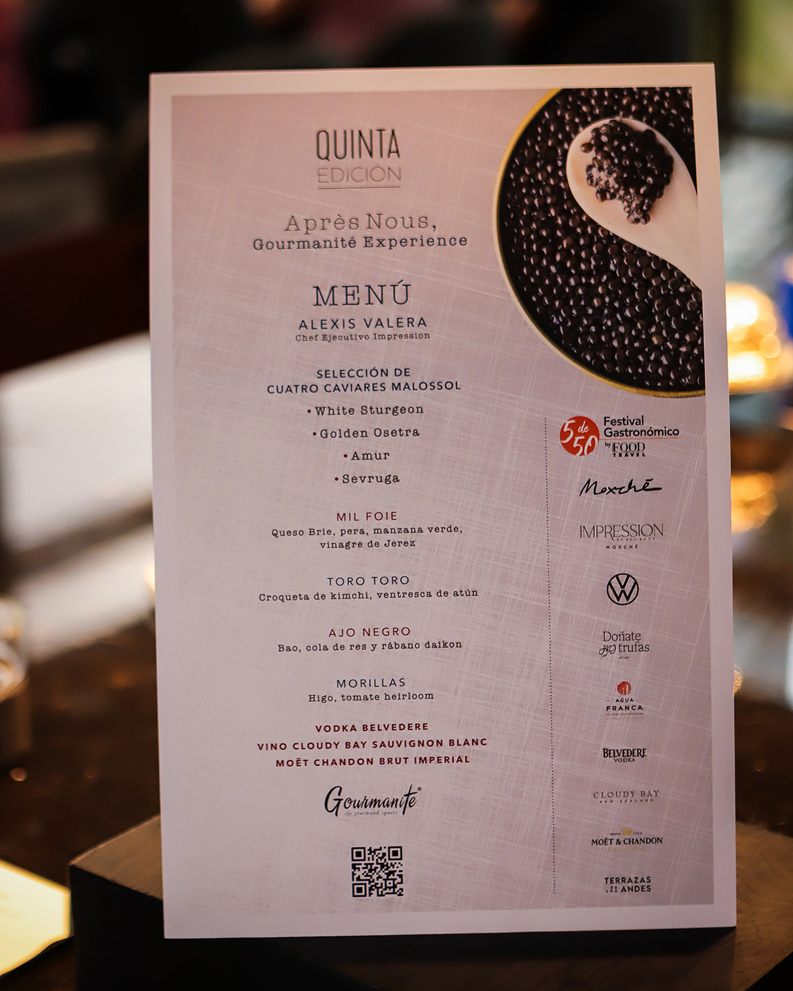 Menú del Festival Gastronómico 5 de 50