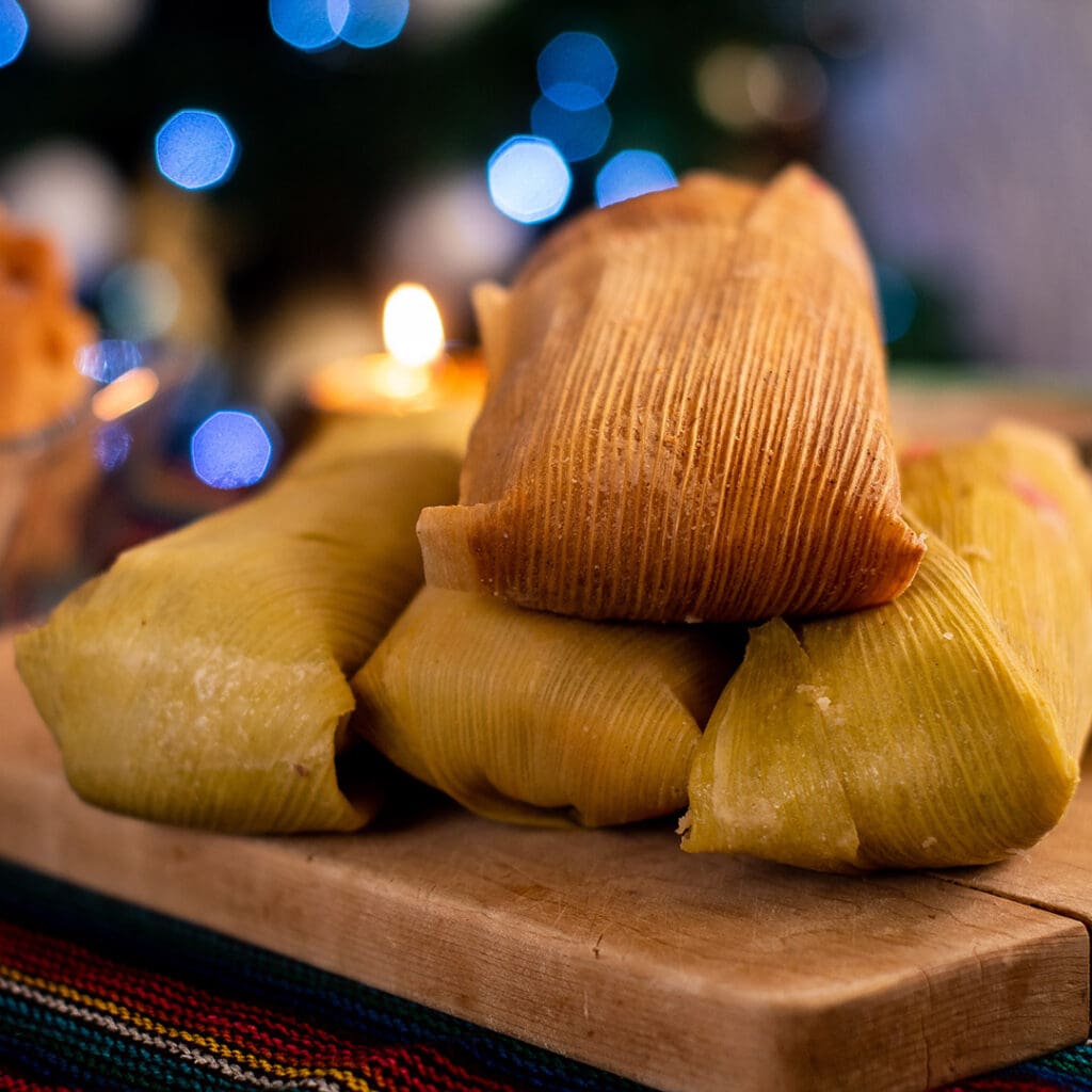 Tamales. Así es la comida navideña en México.