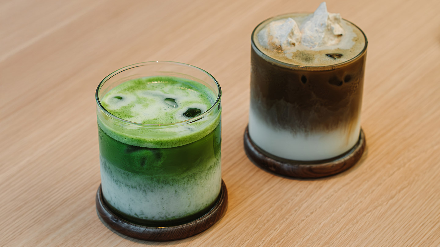 Té hojicha y matcha
