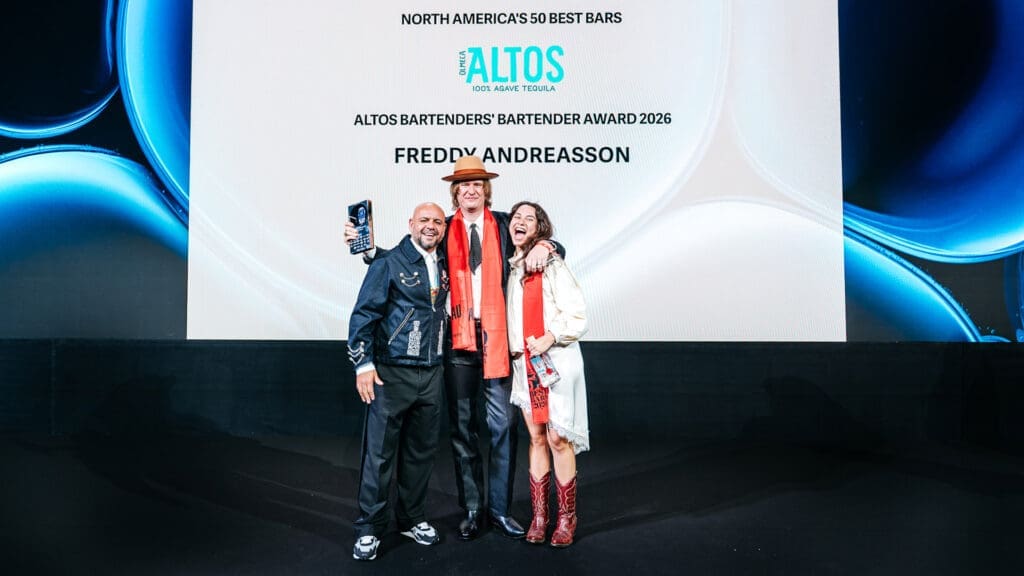Freddy Andreasson: conoce al ganador del Bartender Award 2026 en Norteamérica