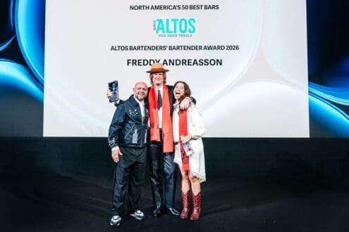 Freddy Andreasson: conoce al ganador del Bartender Award 2026 en Norteamérica