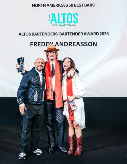 Freddy Andreasson: conoce al ganador del Bartender Award 2026 en Norteamérica