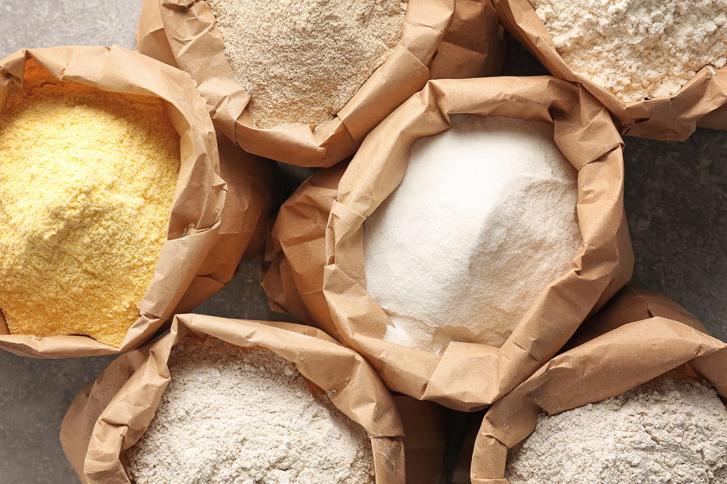 Las harinas sin gluten no se comportan como la harina de trigo.