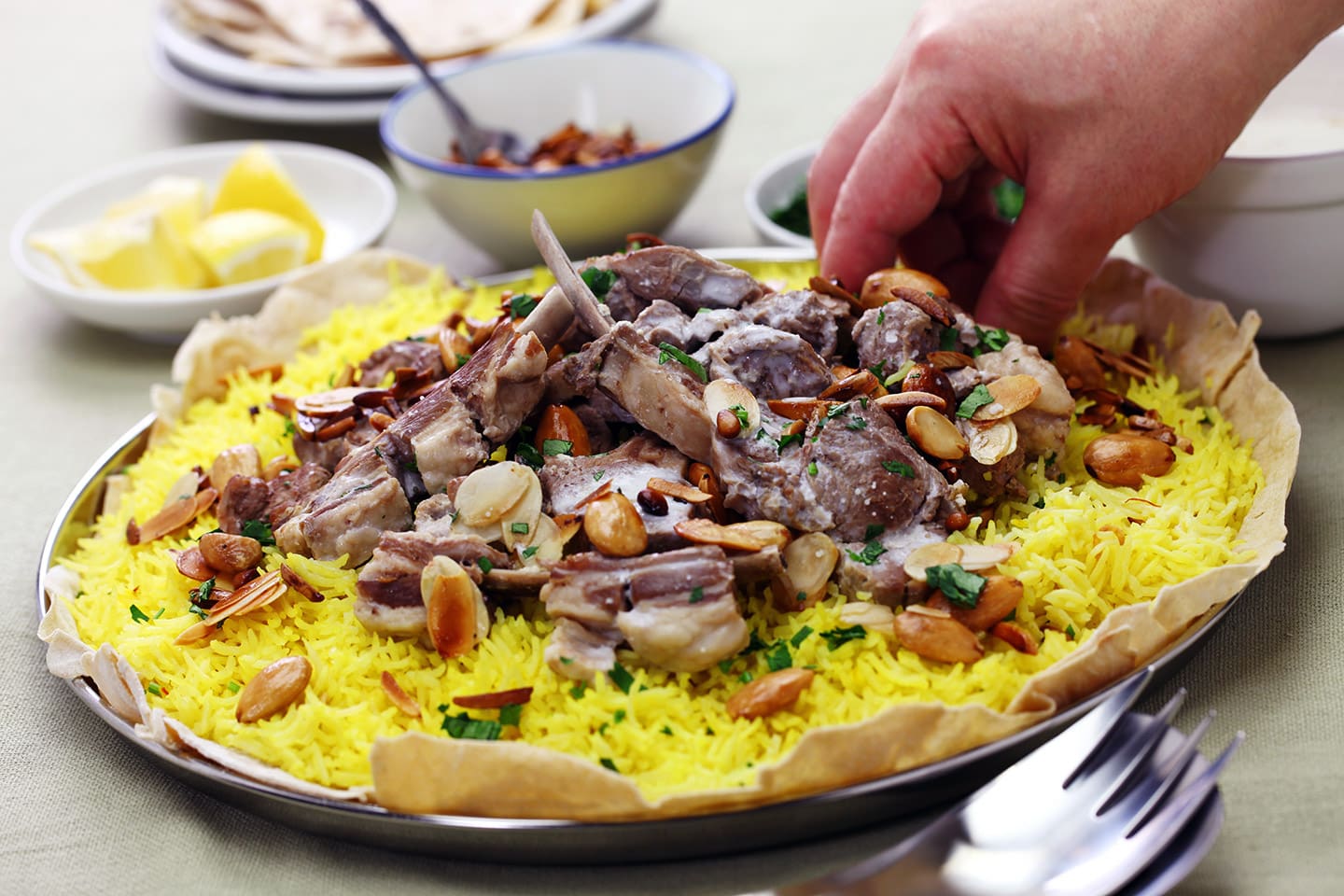 Mansaf, plato nacional.