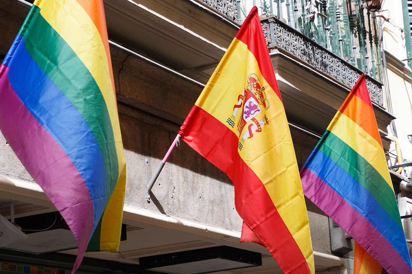 Pride_España_banderas Eventos LGBT en España.
