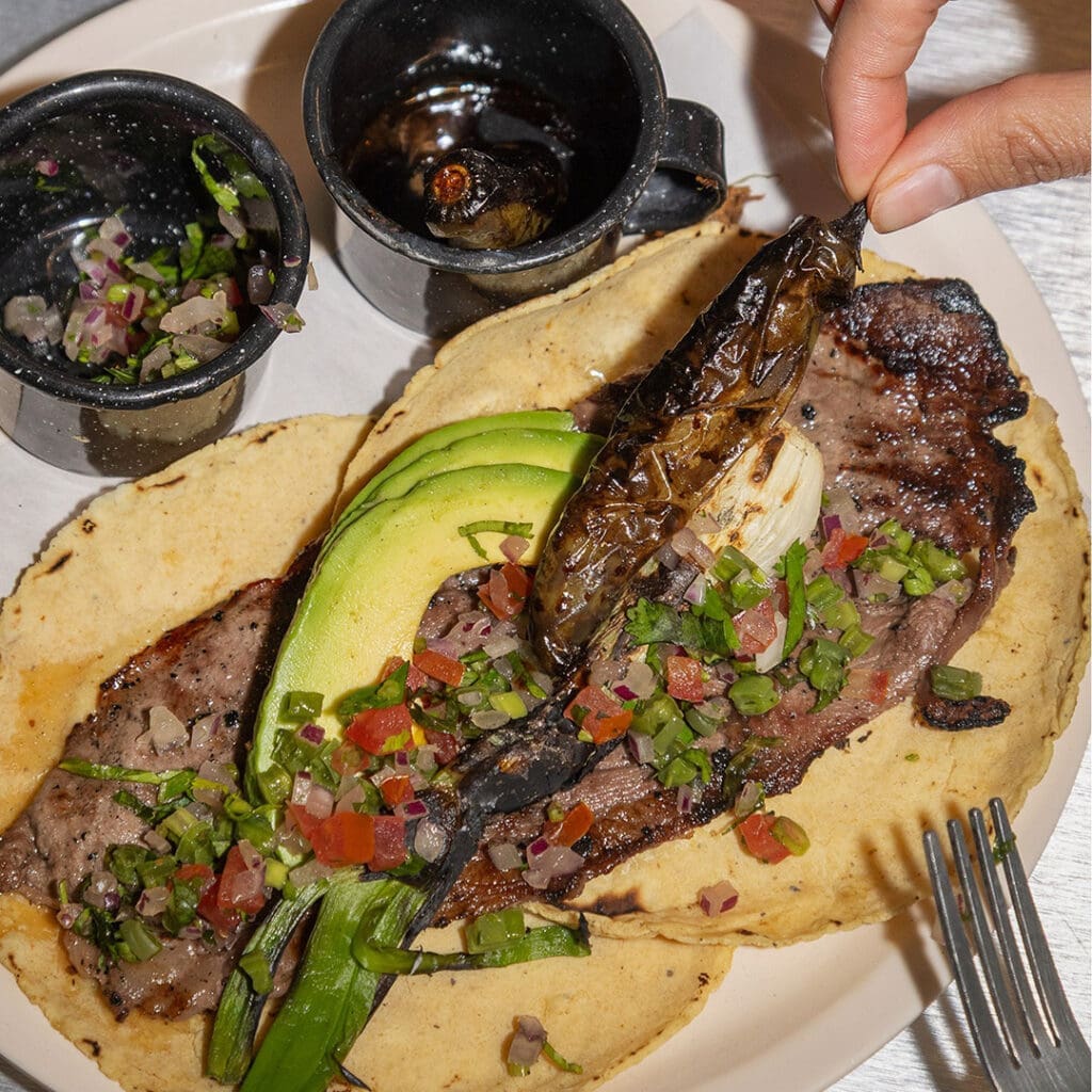 Tacos al estilo norteño.