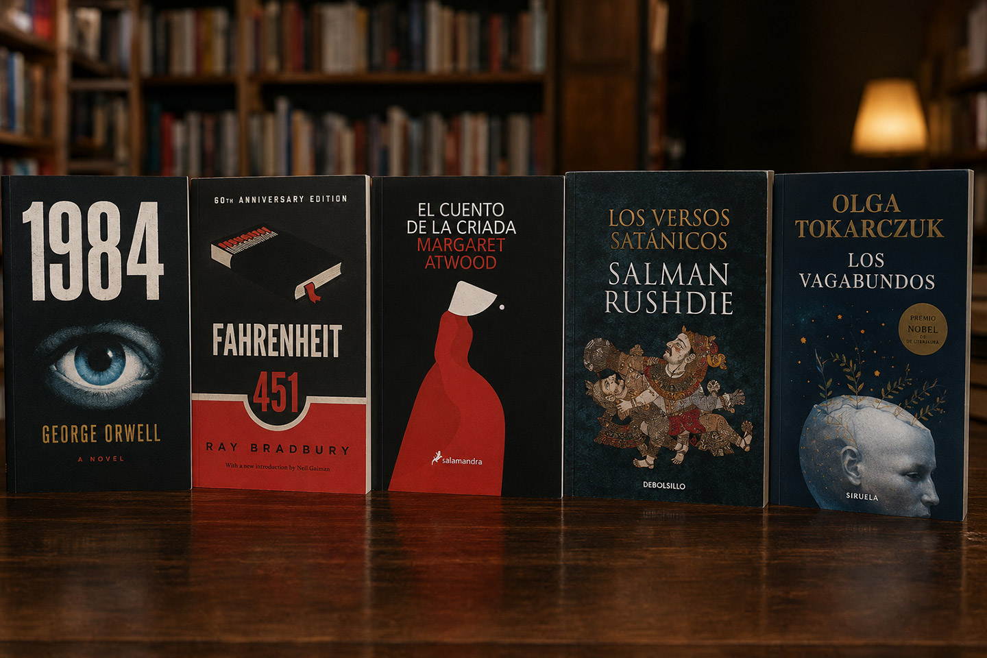 Una colección de libros prohibidos.