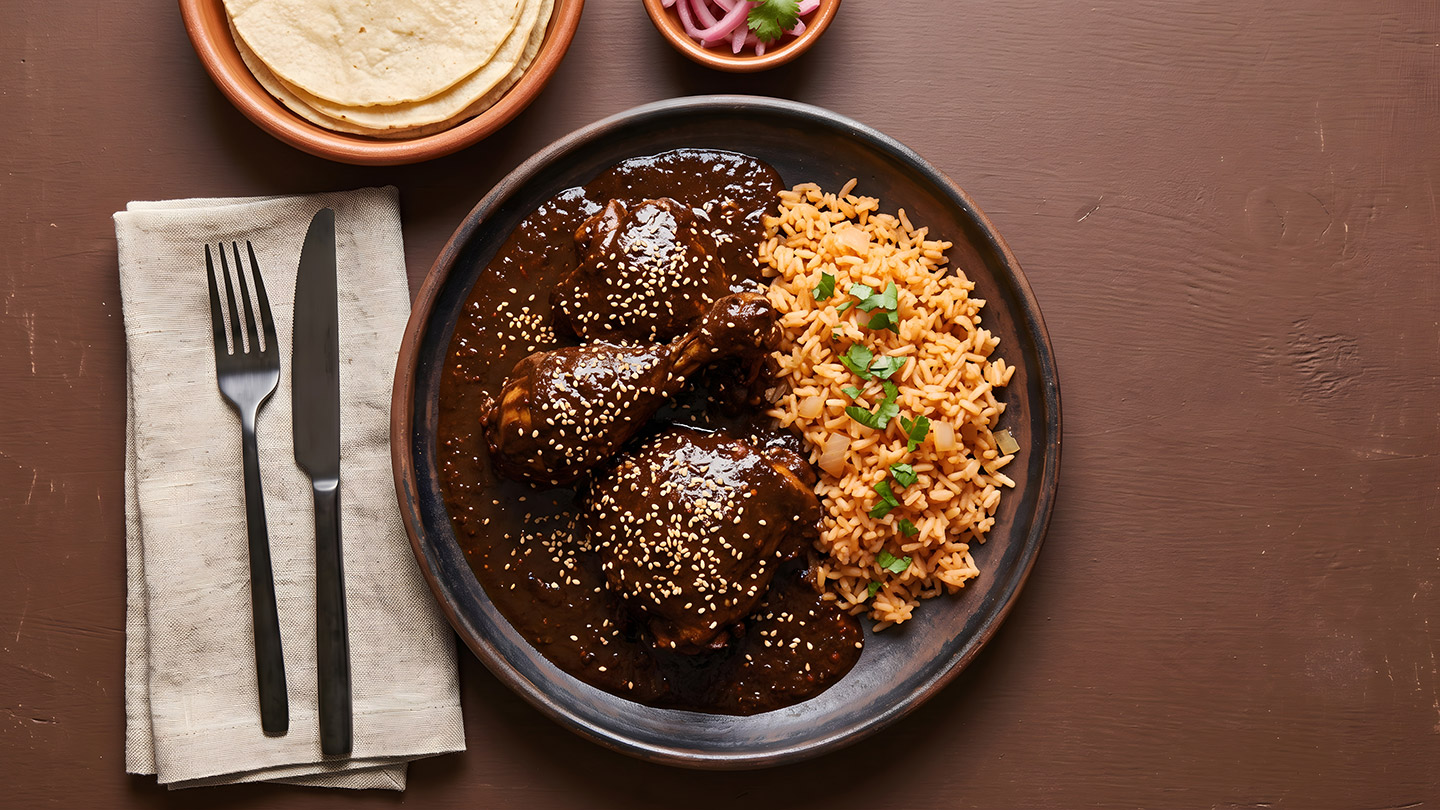 Mole con pollo.