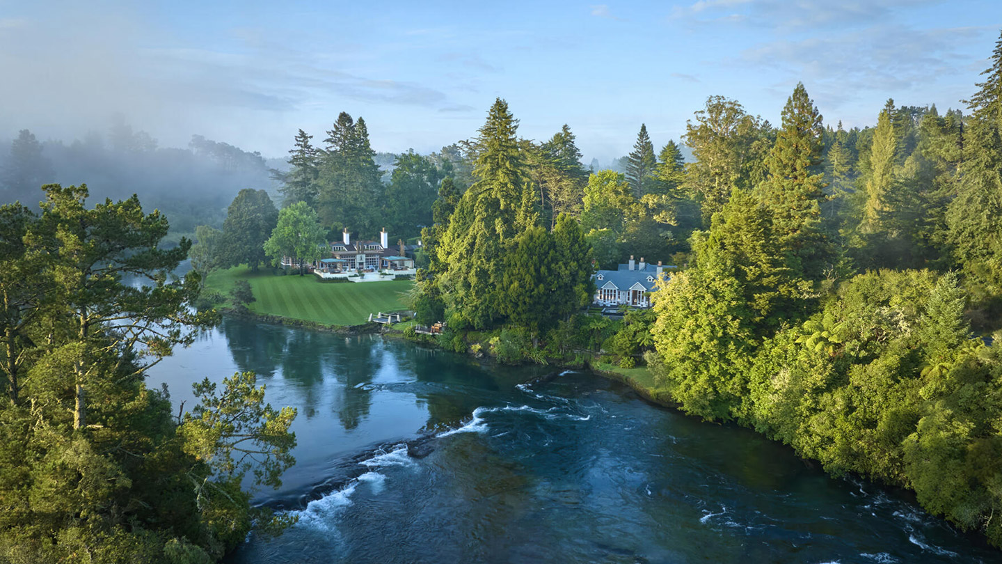 Huka Lodge, en Nueva Zelanda.