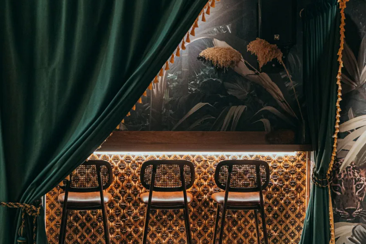 The bar in front of the bar