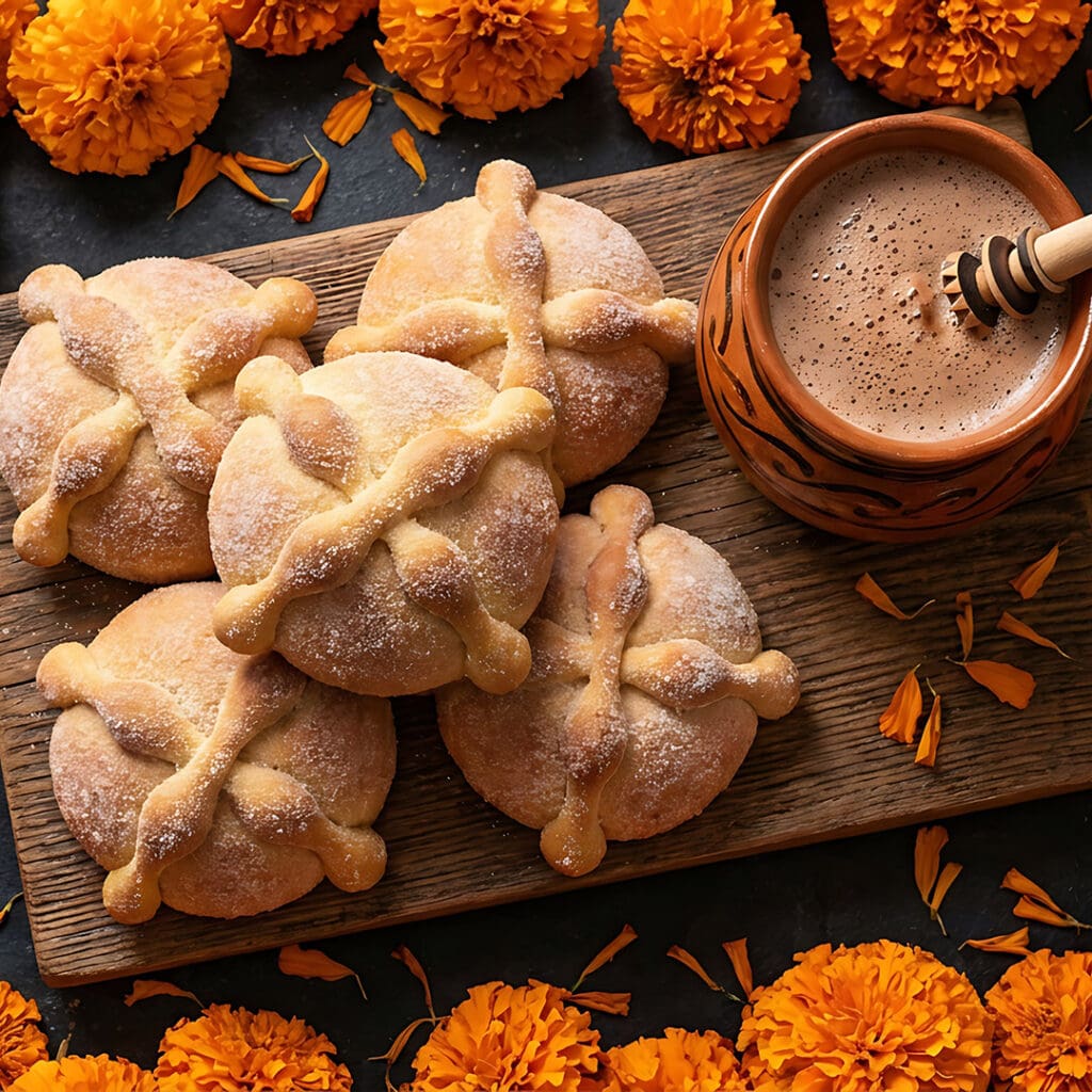 Pan de muerto clásico.
